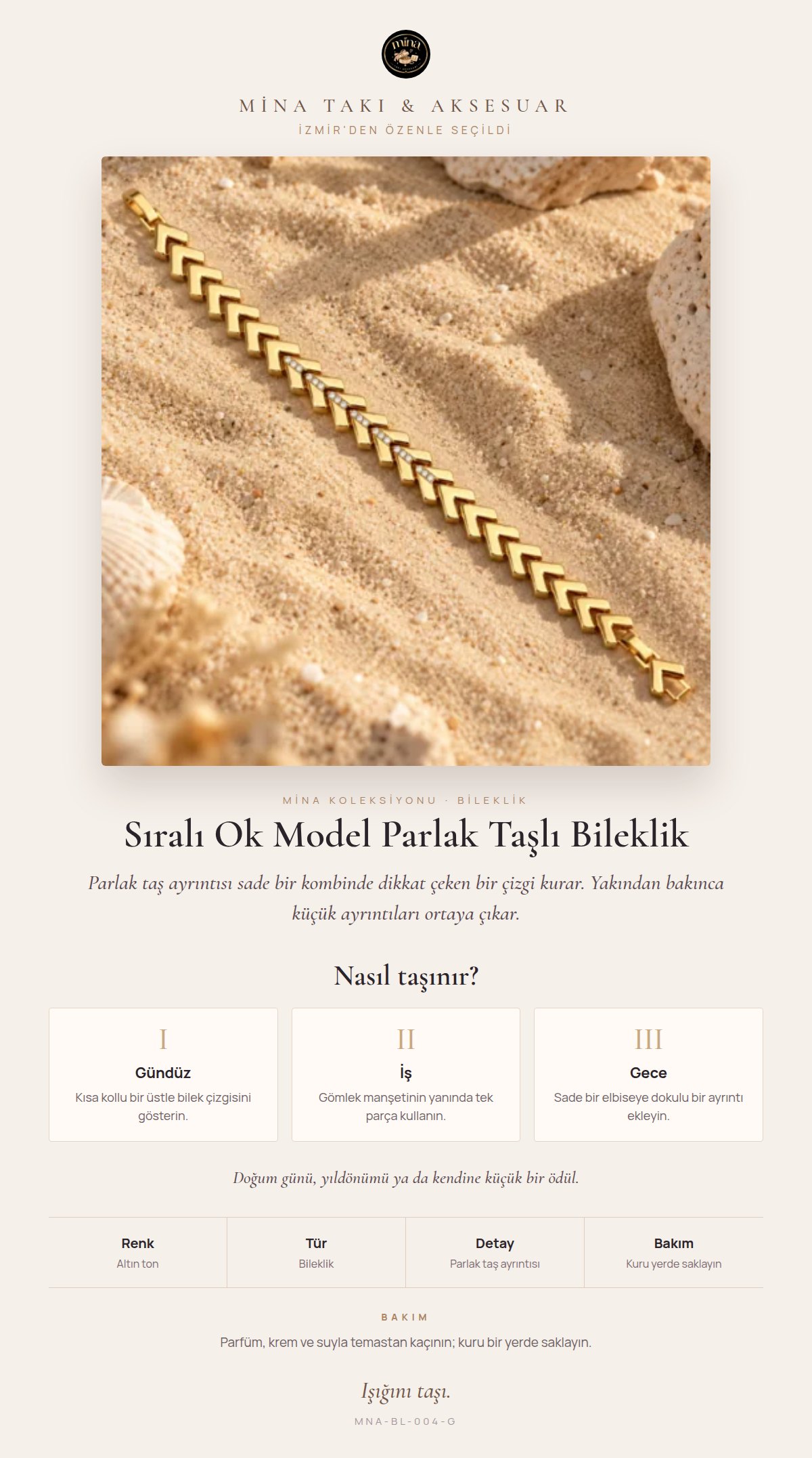 Stil hikâyesi: Sıralı Ok Model Parlak Taşlı Bileklik